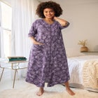 Long French Terry Zip-Front Robe image number 0
