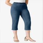 Plus Size Comfort Stretch Capri Jean image number null