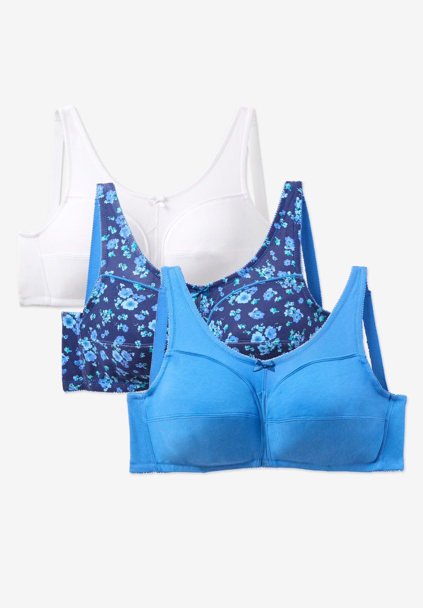 3Pack Cotton Wireless Bra Intimates For All