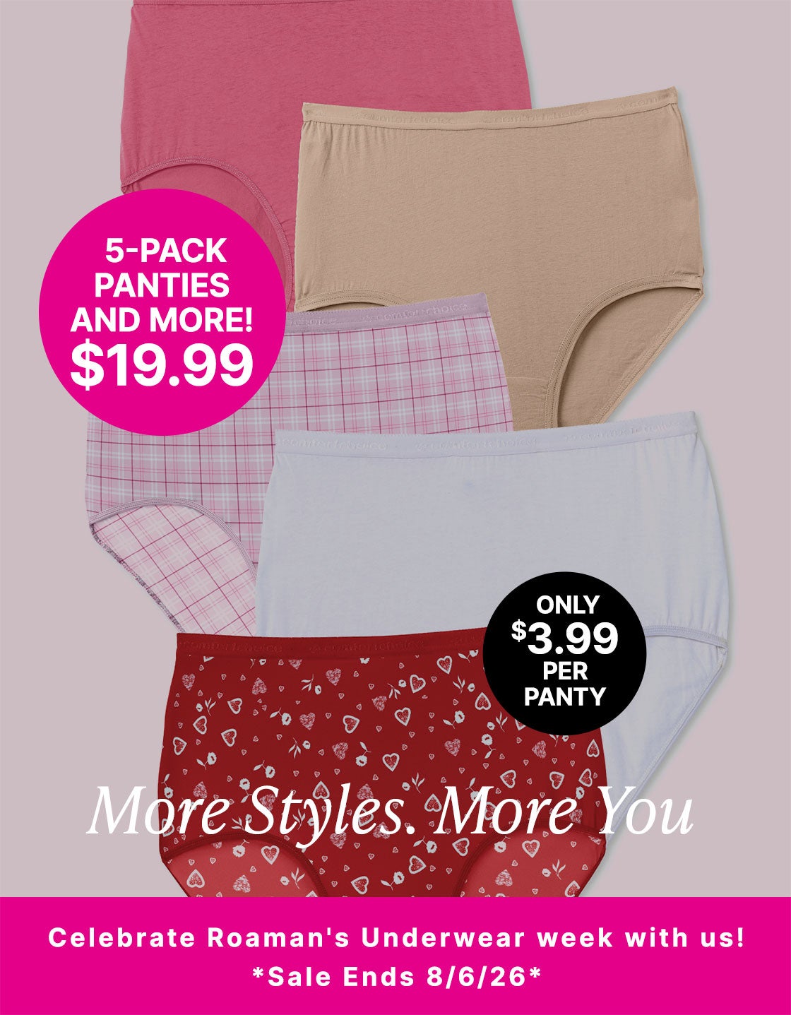 Shop 5-Pack Panties and More $19.99