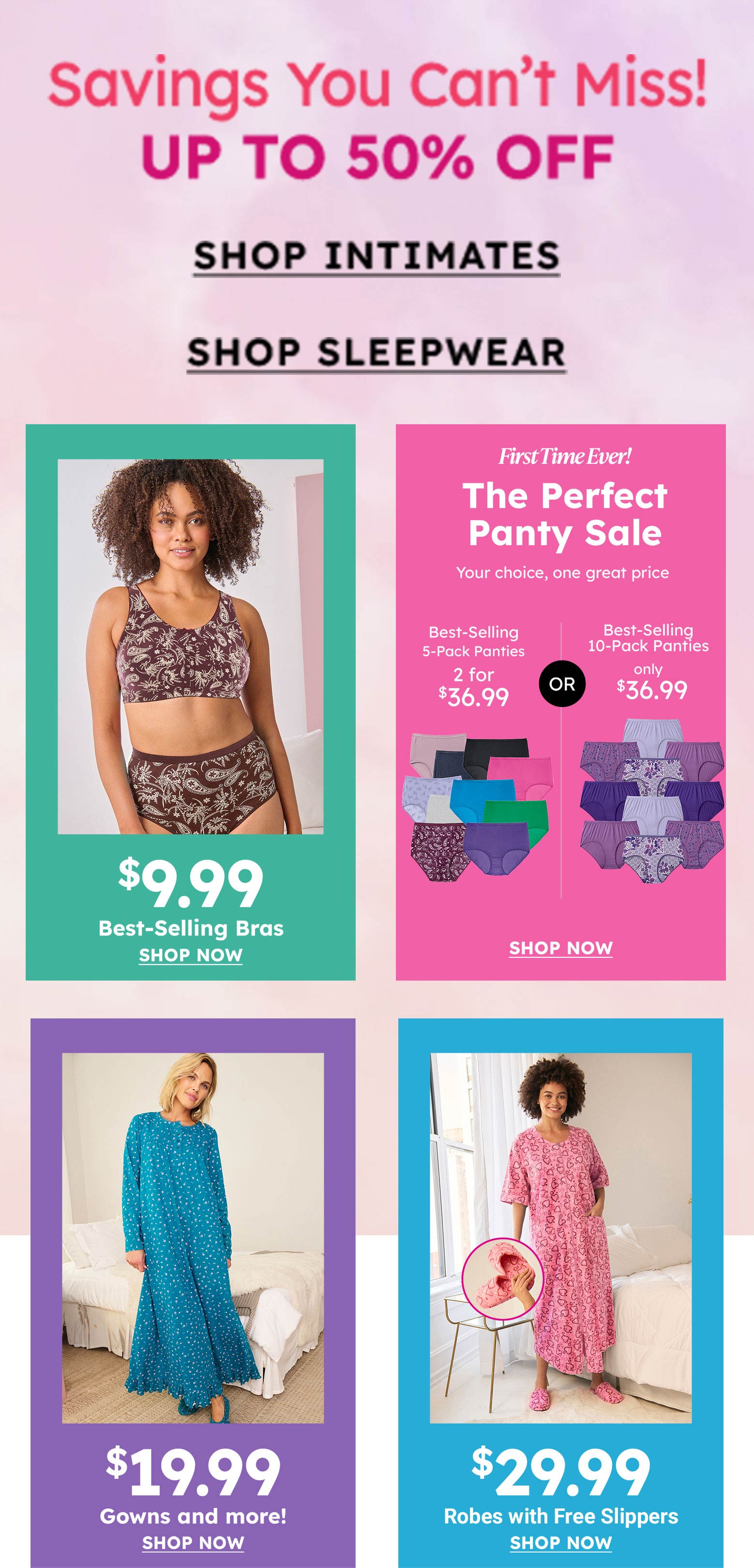 SAVINGS YOU CANT MISS! UP TO 50% OFF