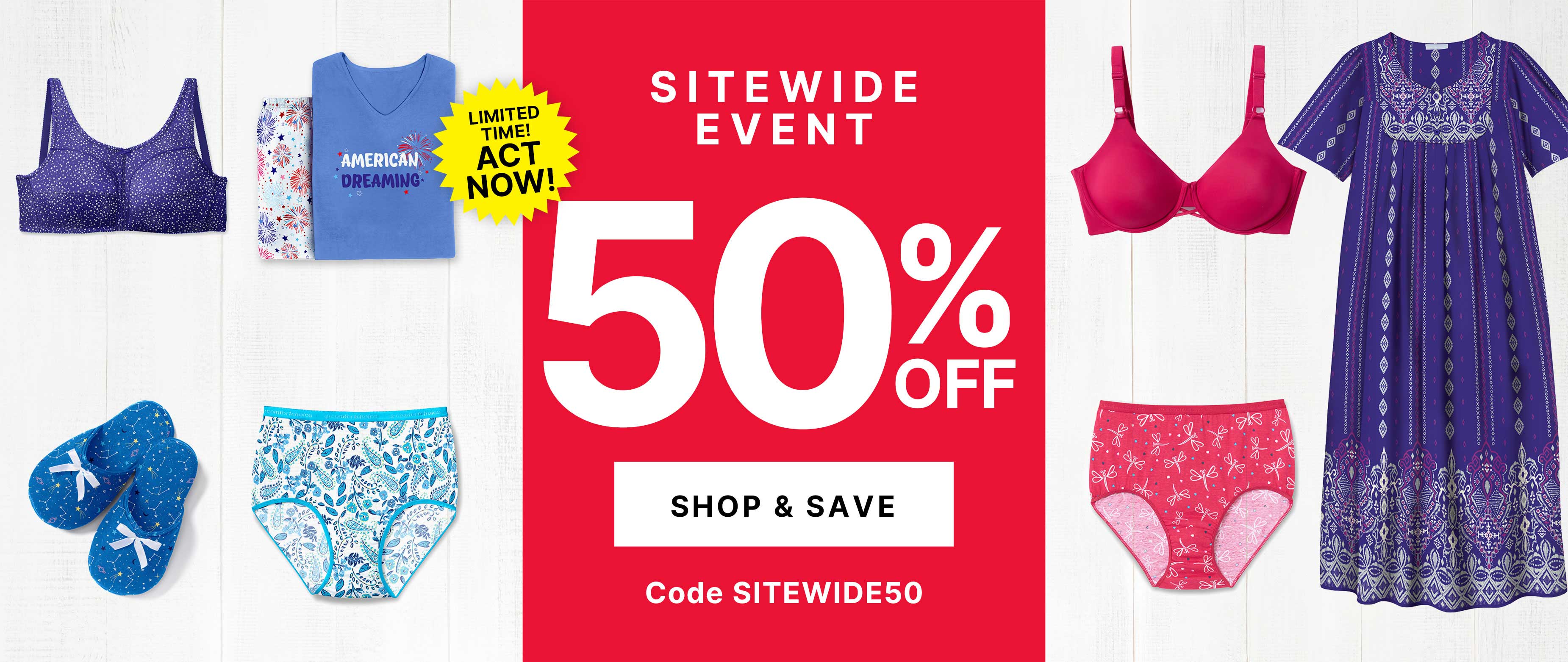 SITEWIDE EVENT 50% OFF
