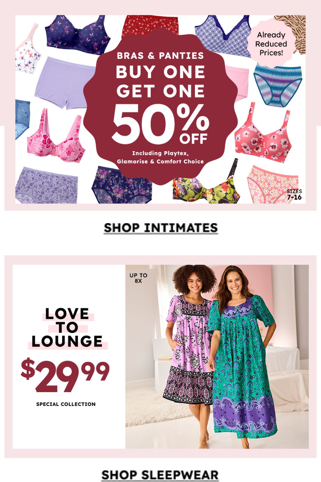 Shop Intimates and Sleep