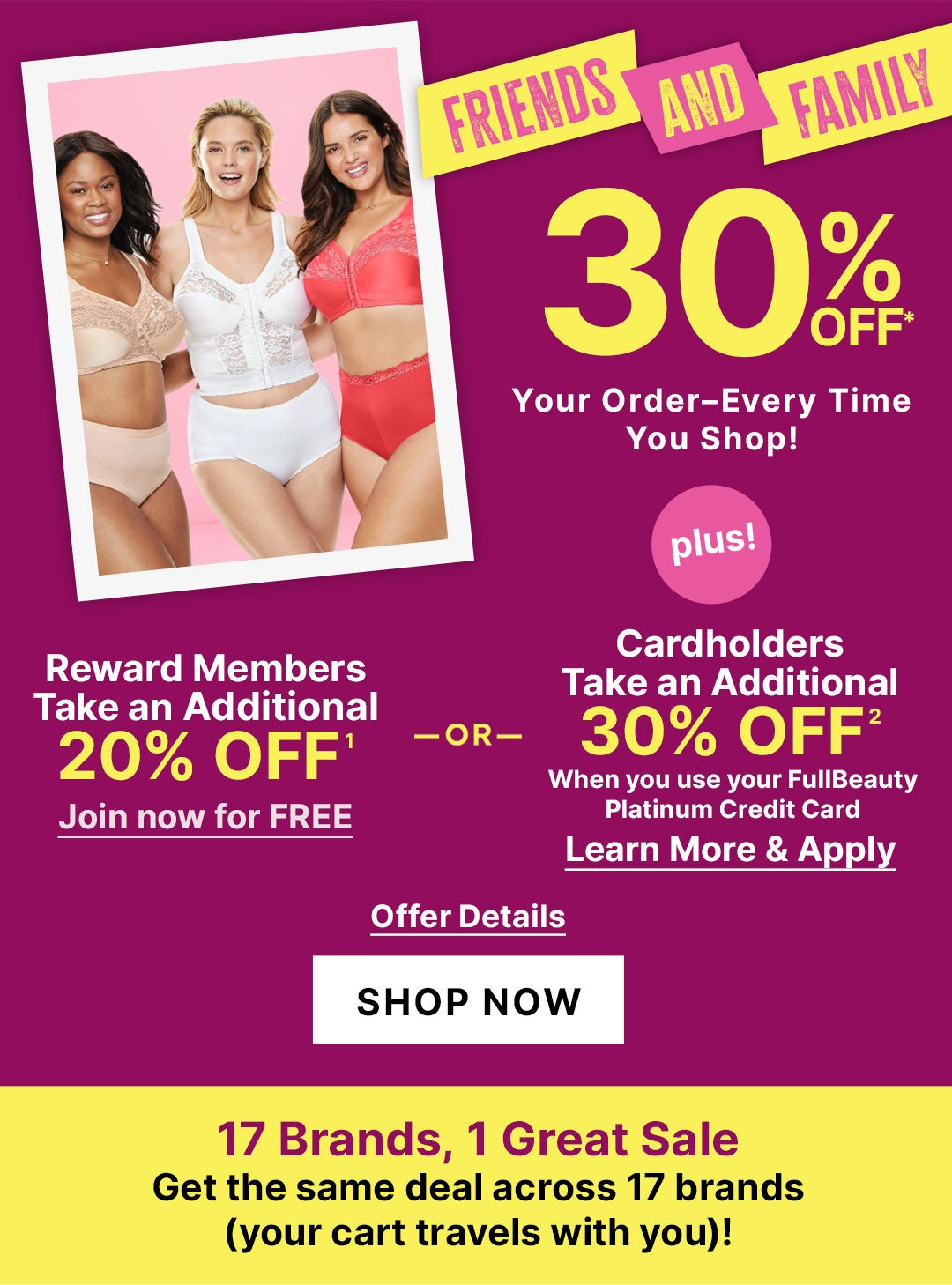 Friends & Family 30% Off