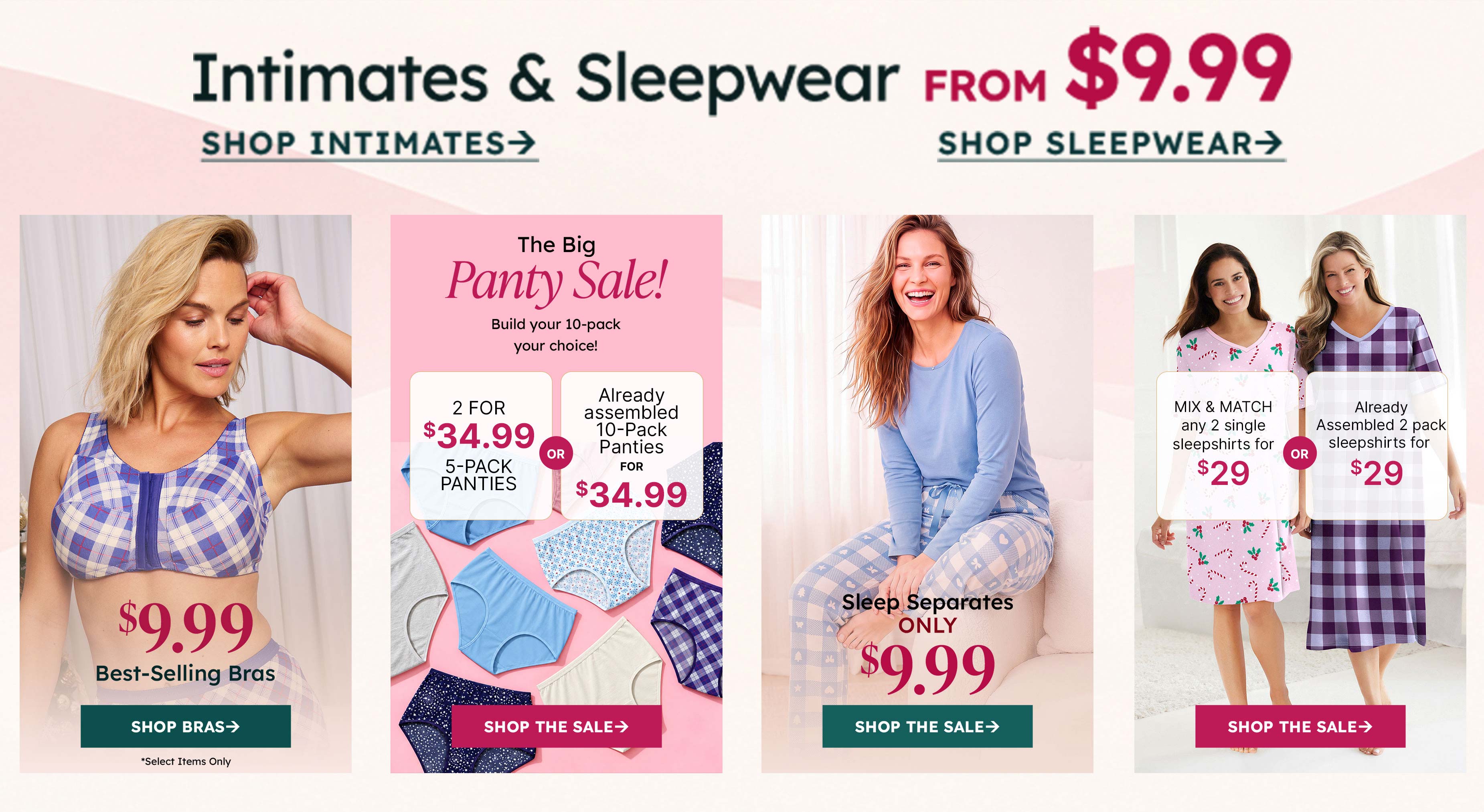 INTIMATES & SLEEP FROM 9.99